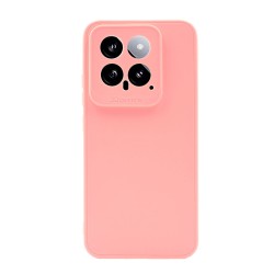 Capa Silicone Xiaomi 14 Rosa Clara Com Protetor De Câmera 3d