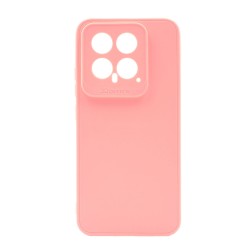 Capa Silicone Xiaomi 14 Rosa Clara Com Protetor De Câmera 3d