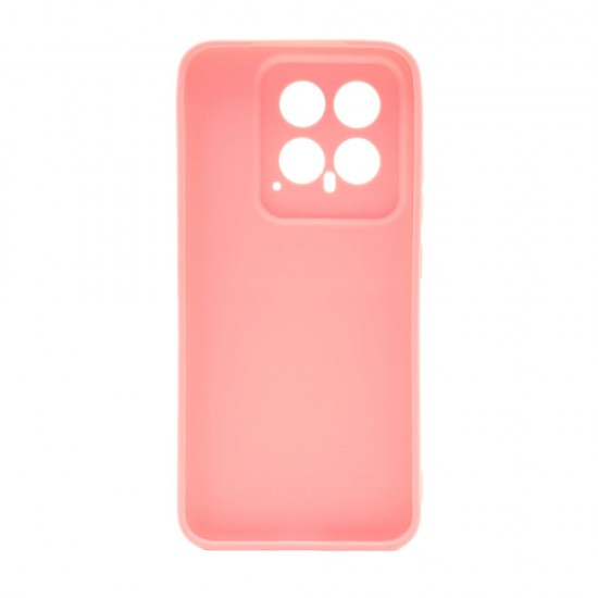 Capa Silicone Xiaomi 14 Rosa Clara Com Protetor De Câmera 3d