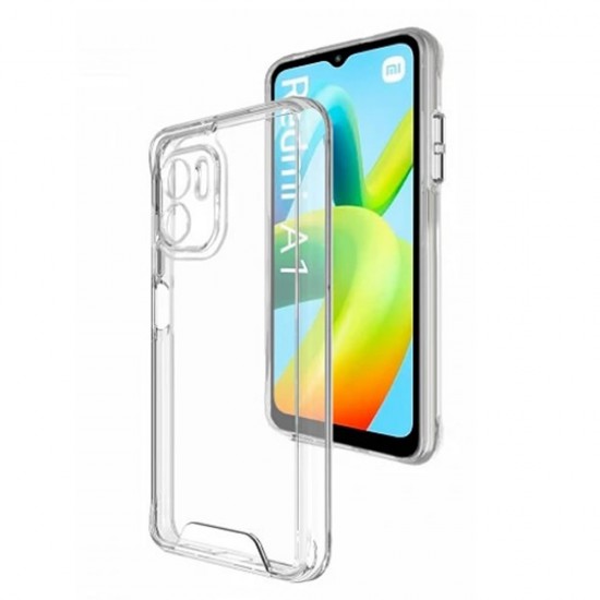 Capa Silicone Dura Anti-Choque Xiaomi Redmi A1 Transparente Com Protetor De Câmera