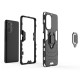 Xiaomi Mi 11i Black Anti-shock Armor Carbon Ring Armor Silicone Case