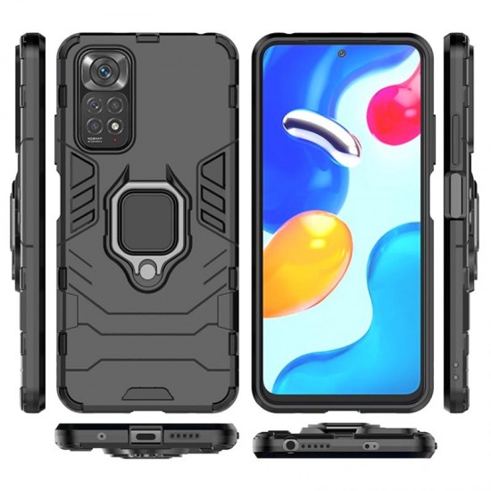Capa Silicone Anti-Choque Armor Carbon Xiaomi Redmi Note 11/Note 11s Preto Ring Armor Capa Silicone Anti-Choque Armor Carbon Xiaomi Redmi Note 11/Note 11s Preto Ring Armor