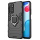 Capa Silicone Anti-Choque Armor Carbon Xiaomi Redmi Note 11/Note 11s Preto Ring Armor