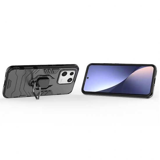 Xiaomi 13 Pro Black Anti-Shock Armor Carbon With Ring Armor Silicone Case Xiaomi 13 Pro Black Anti-Shock Armor Carbon With Ring Armor Silicone Case