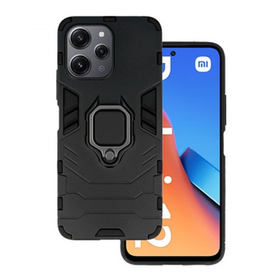Capa Silicone Anti-Choque Armor Carbon Xiaomi Redmi 12 Preto Ring Armor Capa Silicone Anti-Choque Armor Carbon Xiaomi Redmi 12 Preto Ring Armor