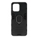 Xiaomi Redmi 12 Black Ring Armor Armor Carbon Anti-Shock Silicone Case