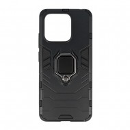 Capa Silicone Anti-Choque Armor Carbon Xiaomi Redmi 12c Preto Ring Armor