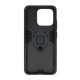 Xiaomi Redmi 12C Black Ring Armor Armor Carbon Anti-Shock Silicone Case