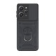 Funda De Silicona TPU Con Anillo Para El Dedo Xiaomi Redmi 12 Negro Con Protector De Cámara Y Ventana Deslizante Funda De Silicona TPU Con Anillo Para El Dedo Xiaomi Redmi 12 Negro Con Protector De Cámara Y Ventana Deslizante