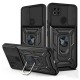 Capa Silicone Com Anel De Dedo Xiaomi Redmi 9c Preto Com Protetor De Câmera E Janela Deslizante Capa Silicone Com Anel De Dedo Xiaomi Redmi 9c Preto Com Protetor De Câmera E Janela Deslizante