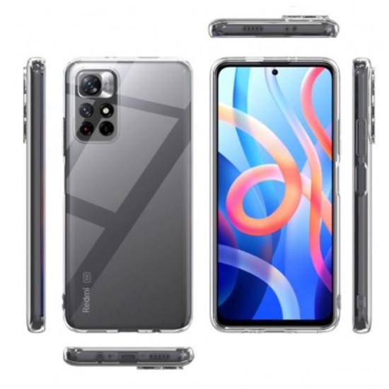 Capa Silicone Dura Xiaomi Poco M4 Pro 5g/Redmi Note 11 5g Transparente Com Protetor De Câmera