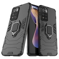 Xiaomi Poco M4 Pro 5G Black With Finger Ring Armor Silicone Case