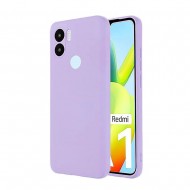 Capa Silicone Gel Xiaomi Redmi A1 Plus Lilás Com Protetor De Câmera