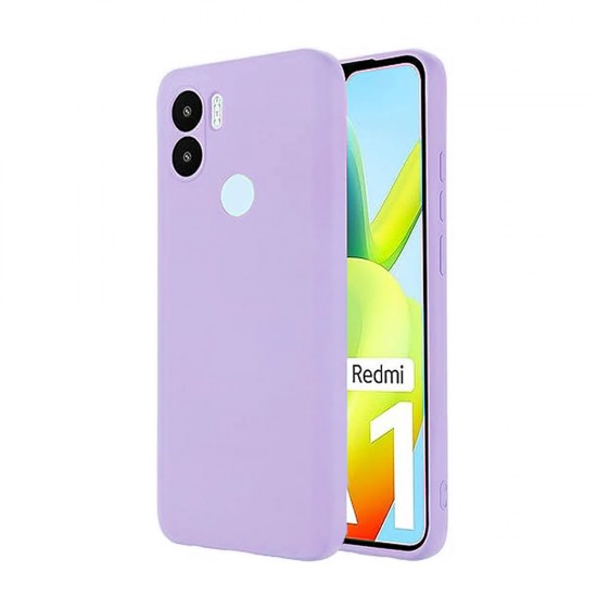 Capa Silicone Gel Xiaomi Redmi A1 Plus Lilás Com Protetor De Câmera Capa Silicone Gel Xiaomi Redmi A1 Plus Lilás Com Protetor De Câmera