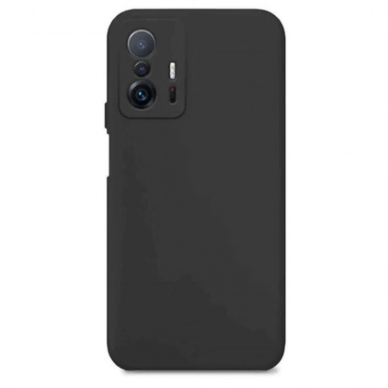 Capa Silicone Gel Xiaomi Mi 11t/11t Pro Preto Com Protetor De Câmera Robusta