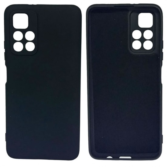 Capa Silicone Gel Xiaomi Redmi Note 11 Preto Com Protetor De Câmera Robusta