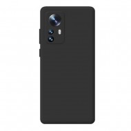 Capa Silicone Gel Xiaomi 12 Lite Preto Com Protetor De Câmera