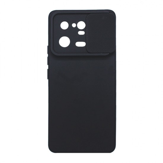Capa Silicone Gel Xiaomi 13 Pro Preto Com Protetor De Câmera E Janela Deslizante Capa Silicone Gel Xiaomi 13 Pro Preto Com Protetor De Câmera E Janela Deslizante