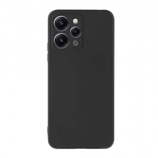 Xiaomi Redmi 12 Black With Camera Protector Silicone Gel Case