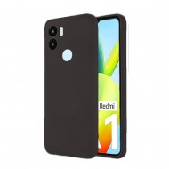 Capa Silicone Gel Xiaomi Redmi A1 Plus Preto Com Protetor De Câmera Robusta