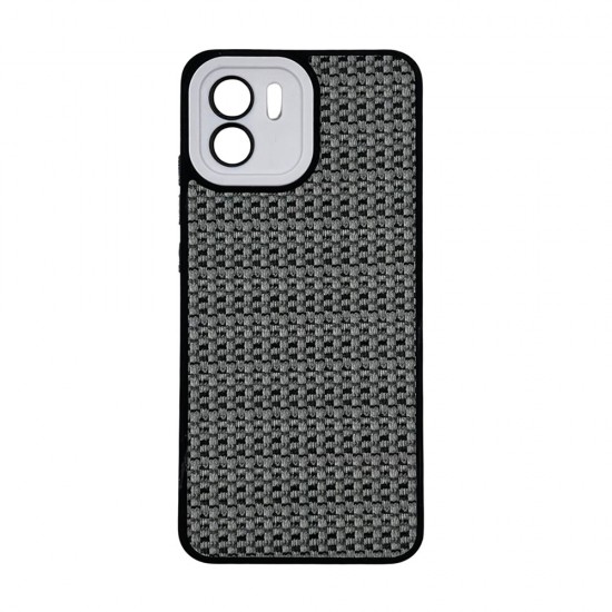 Capa Silicone Gel Xiaomi Redmi A1 Preto Tecido Tweed Com Protetor De Câmera Capa Silicone Gel Xiaomi Redmi A1 Preto Tecido Tweed Com Protetor De Câmera