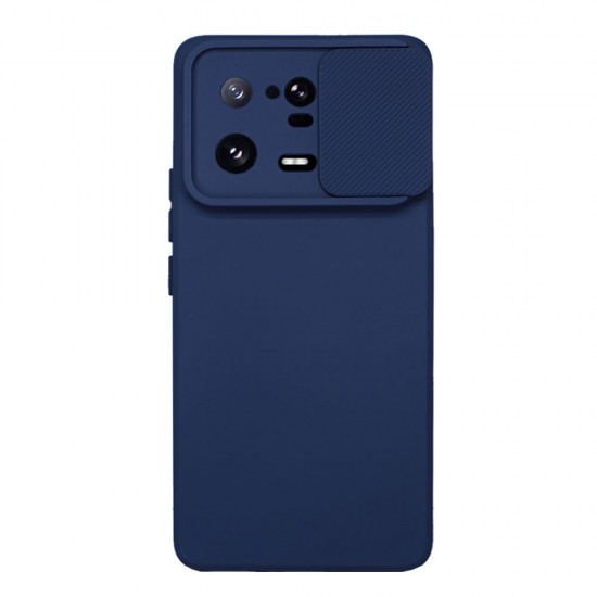 Xiaomi 13 Pro Navy Blue With Camera Protector And Sliding Window Silicone Gel Case Xiaomi 13 Pro Navy Blue With Camera Protector And Sliding Window Silicone Gel Case