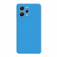 Capa Silicone Gel Xiaomi Redmi 12 Azul Com Protetor De Câmera Robusta