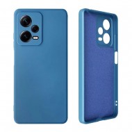 Capa Silicone Gel Xiaomi Redmi Note 12 Pro 5g Azul Com Protetor De Câmera