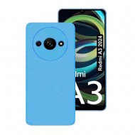 Xiaomi Redmi A3 Blue Silicone Case With Camera Protector