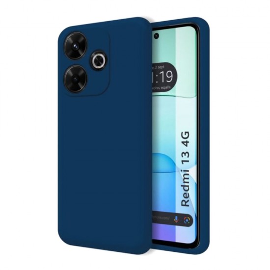 Capa Silicone Gel Xiaomi Redmi 13 Azul Escuro Com Protetor De Câmera Capa Silicone Gel Xiaomi Redmi 13 Azul Escuro Com Protetor De Câmera