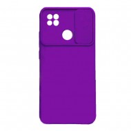 Xiaomi Redmi 10A/9C Purple With Camera Protector And Sliding Window Silicone Gel Case