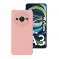 Xiaomi Redmi A3 Pink Silicone Case With Camera Protector