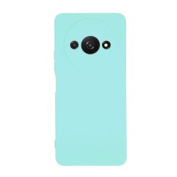 Capa Silicone Xiaomi Redmi A3 Verde Turquesa Com Protetor De Câmera