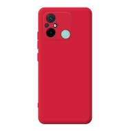 Xiaomi Redmi 12c Red Silicone Gel Case With Camera Protector