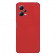 Capa Silicone Gel Xiaomi Redmi Note 12 5g/Poco X5 Pro Vermelho Com Protetor De Câmera