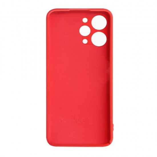 Capa Silicone Gel Xiaomi Redmi 12 Vermelho Com Protetor De Câmera Robusta