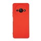 Capa Silicone Xiaomi Redmi A3 Vermelho Com Protetor De Câmera