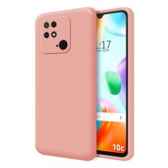 Xiaomi Redmi 10c Light Pink With Camera Protector Robust Silicone Gel Case