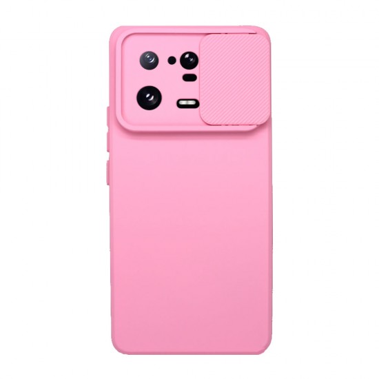 Xiaomi 13 Pro Light Pink With Camera Protector And Sliding Window Silicone Gel Case Xiaomi 13 Pro Light Pink With Camera Protector And Sliding Window Silicone Gel Case