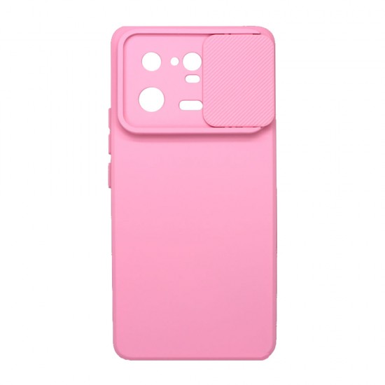 Xiaomi 13 Pro Light Pink With Camera Protector And Sliding Window Silicone Gel Case Xiaomi 13 Pro Light Pink With Camera Protector And Sliding Window Silicone Gel Case