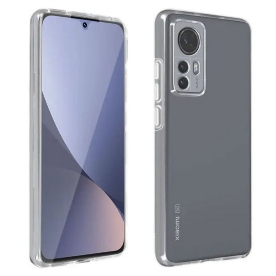 Capa Silicone Dura 360º Xiaomi 12/12x Transparente Com Protetor De Câmera