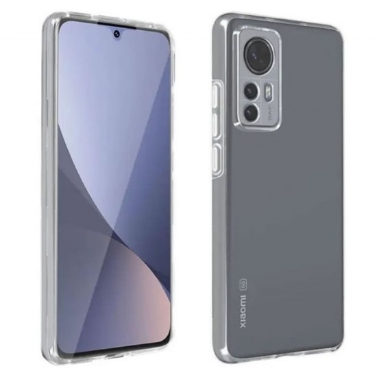 Capa Silicone Dura 360º Xiaomi 12 Lite Transparente Com Protetor De Câmera