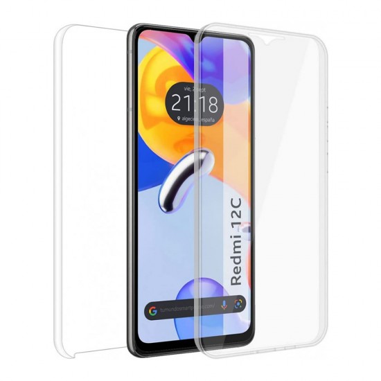 Capa Silicone Dura 360º Xiaomi Redmi 12c Transparente Com Protetor De Câmera Capa Silicone Dura 360º Xiaomi Redmi 12c Transparente Com Protetor De Câmera