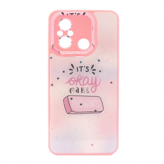 Xiaomi Redmi 12C Pink Mistakes Hard Silicone Case With Camera Protector Xiaomi Redmi 12C Pink Mistakes Hard Silicone Case With Camera Protector