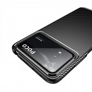 Capa Silicone Gel Carbon Xiaomi Poco X4 Pro 5g Preto Auto Focus Vennus