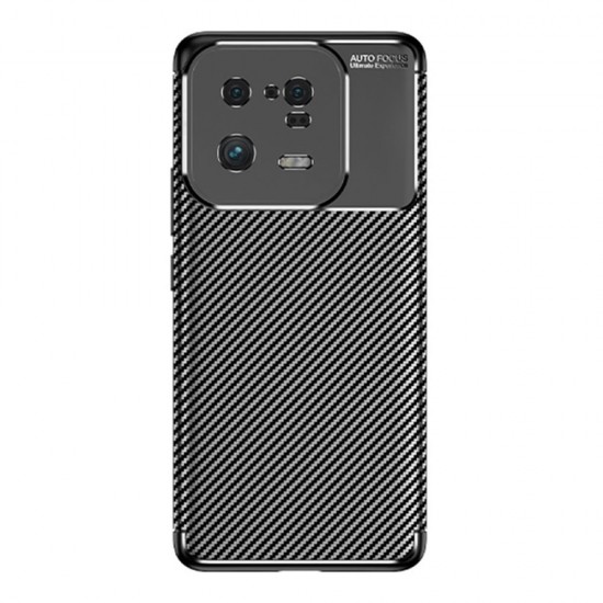 Capa Silicone Gel Carbon Xiaomi 13 Pro Preto Vennus Auto Focus Com Protetor De Câmera Capa Silicone Gel Carbon Xiaomi 13 Pro Preto Vennus Auto Focus Com Protetor De Câmera