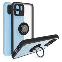 Xiaomi Redmi A1 Black Magnetic Ring TPU Silicone Case With Camera Protector