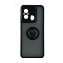 Capa Silicone Com Anel De Dedo Xiaomi Redmi 12c Preto Com Protetor De Câmera Elektro