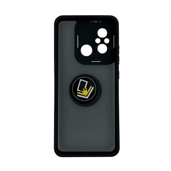 Capa Silicone Com Anel De Dedo Xiaomi Redmi 12c Preto Com Protetor De Câmera Elektro Capa Silicone Com Anel De Dedo Xiaomi Redmi 12c Preto Com Protetor De Câmera Elektro