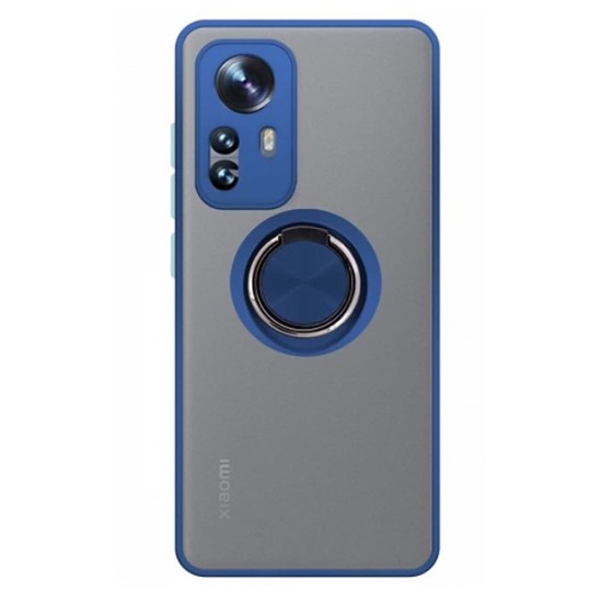 Xiaomi 12 Lite Blue Magnetic Ring TPU Silicone Case With Camera Protector